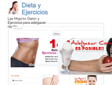 Tablet Screenshot of dietaejercicios.com